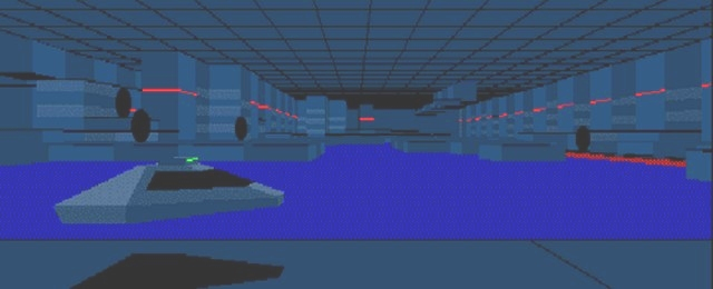 Actual screen capture from Cyberdrome Simulator